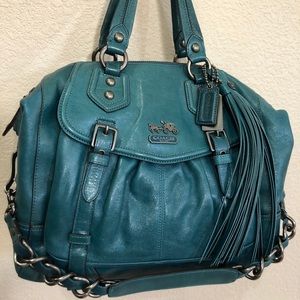 Coach Teal Blue Satchel Handbag